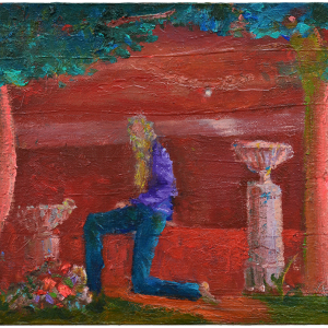 Abel García. Viejo en el atardecer
