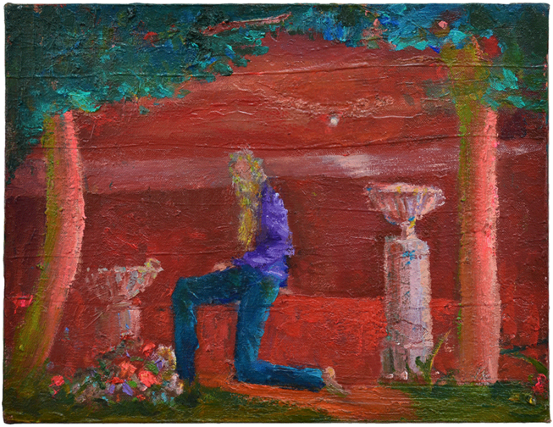 Abel García. Viejo en el atardecer