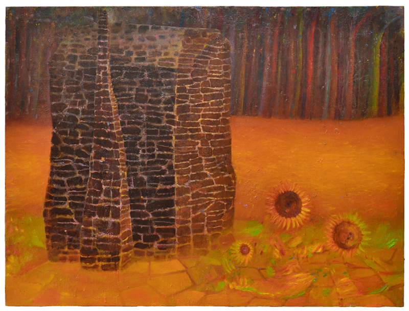 Abel García. Cabaña y girasoles
