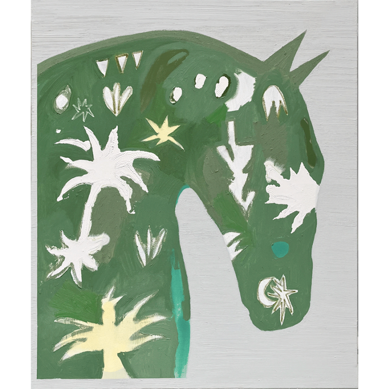 Agus Díaz Vázquez. Cabeza de caballo verde